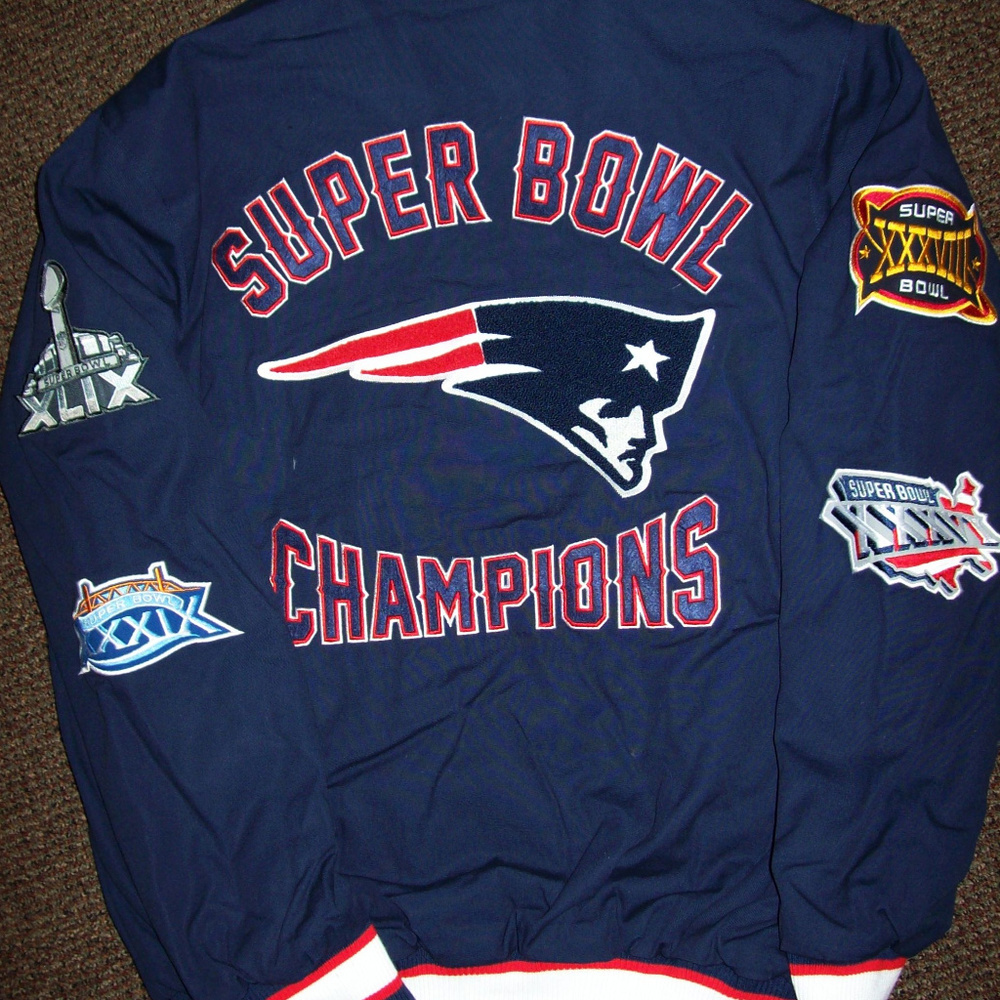 NEW ENGLAND PATRIOTS 4 TIME SUPER BOWL CHAMP JACKET - Picture 6 of 8